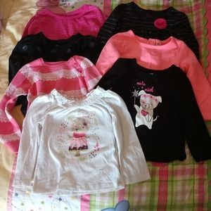 Girls long sleeve shirts size 18 months